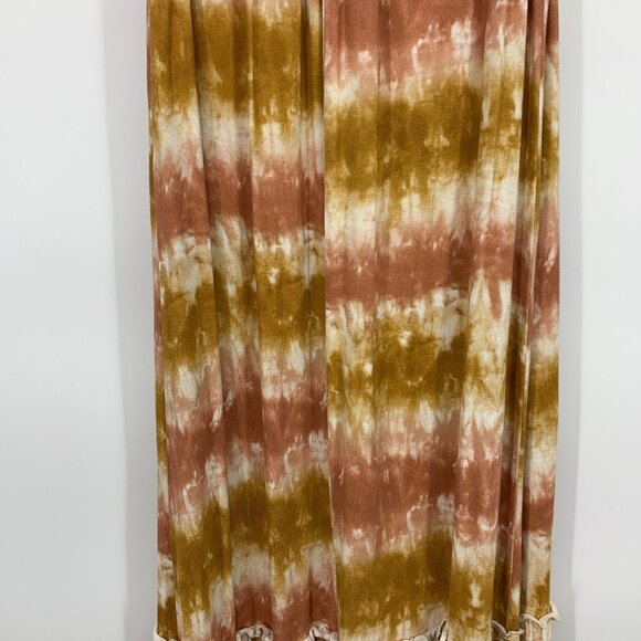 Cato Dress Tie Dye Stripe Maxi Tassel Tie Neck Sleeveless Stretch - Picture 8 of 10